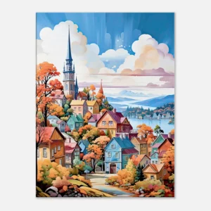 mont tremblant, village coloré