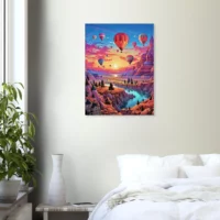 Montgolfières et Paysage de Cappadoce coloré montgolfières et paysage de cappadoce coloré