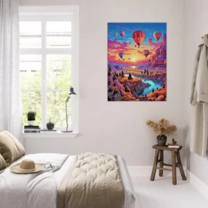 Montgolfières et Paysage de Cappadoce coloré montgolfières et paysage de cappadoce coloré