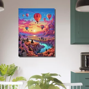 Montgolfières et Paysage de Cappadoce coloré montgolfières et paysage de cappadoce coloré