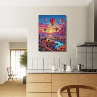 Montgolfières et Paysage de Cappadoce coloré montgolfières et paysage de cappadoce coloré