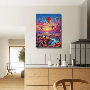 Montgolfières et Paysage de Cappadoce coloré montgolfières et paysage de cappadoce coloré