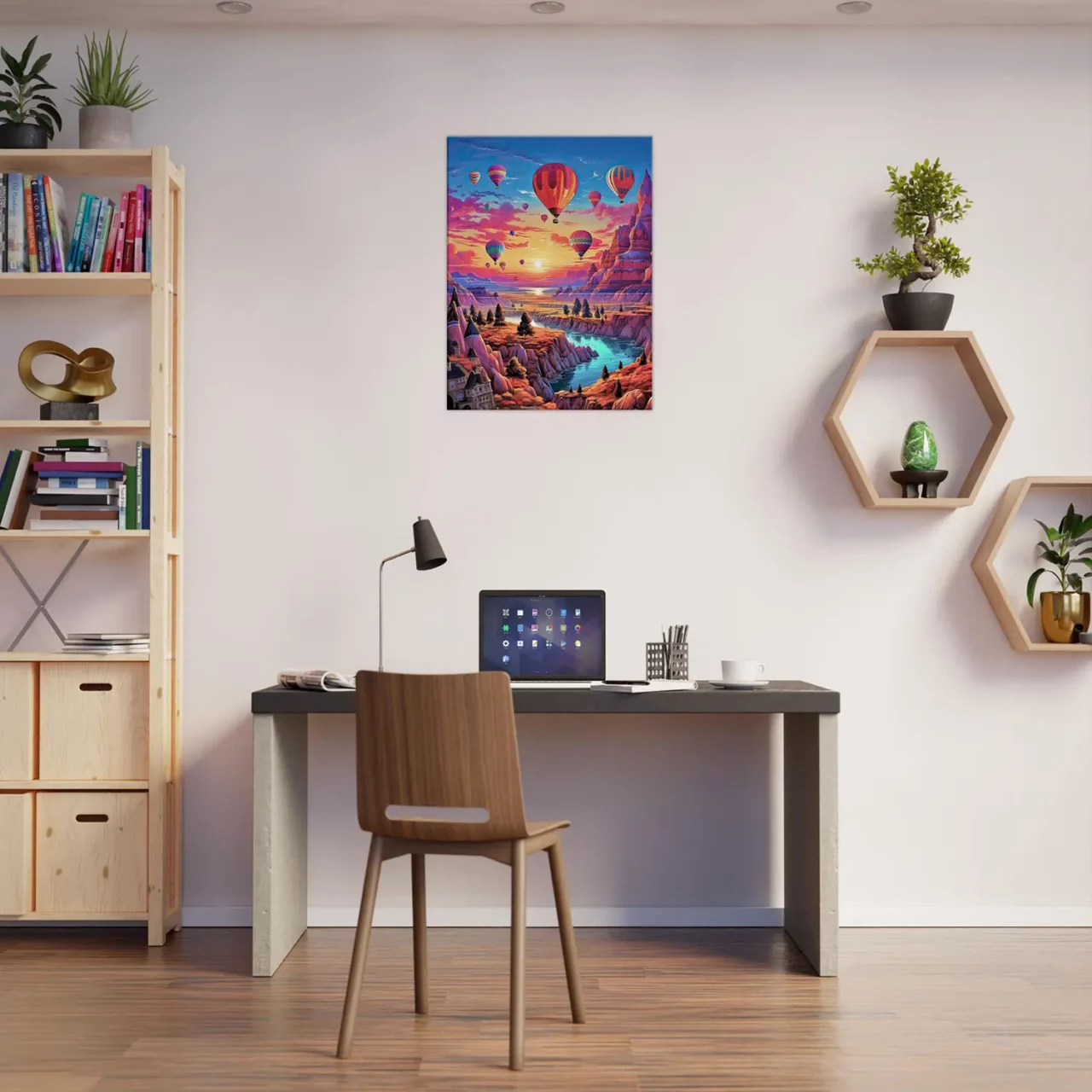 Montgolfières et Paysage de Cappadoce coloré montgolfières et paysage de cappadoce coloré