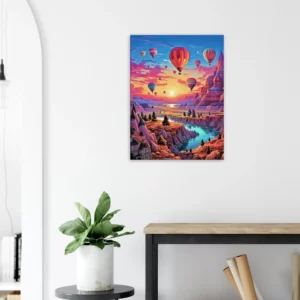 Montgolfières et Paysage de Cappadoce coloré montgolfières et paysage de cappadoce coloré