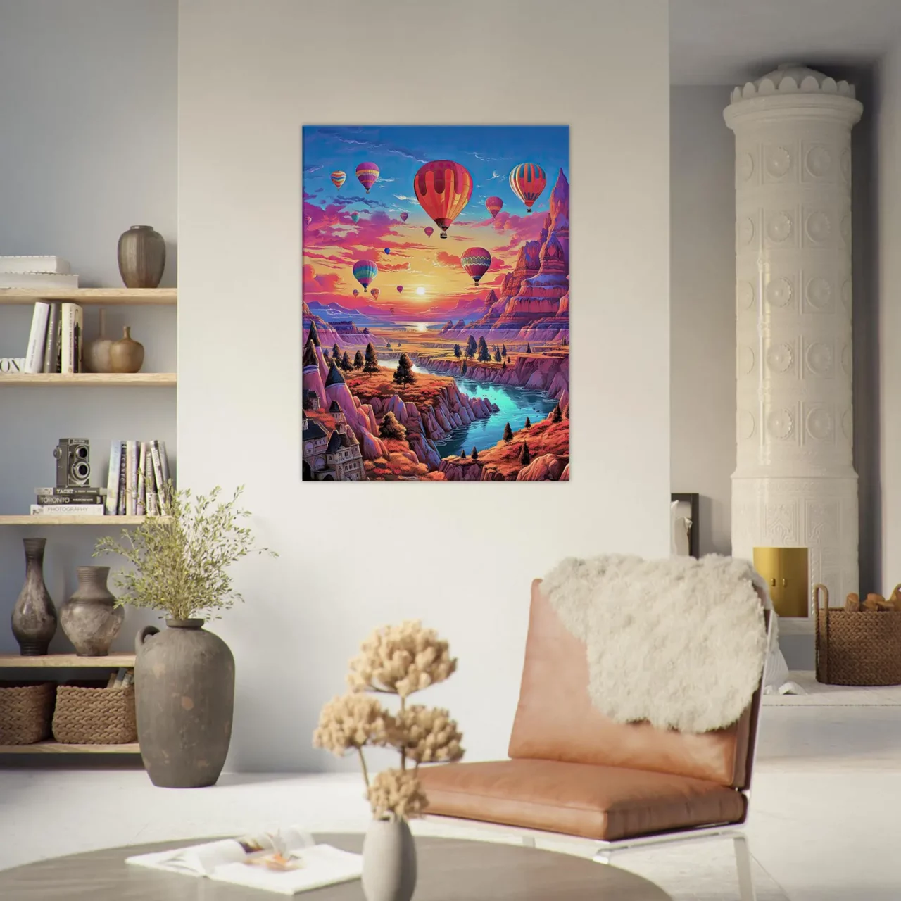 Montgolfières et Paysage de Cappadoce coloré montgolfières et paysage de cappadoce coloré