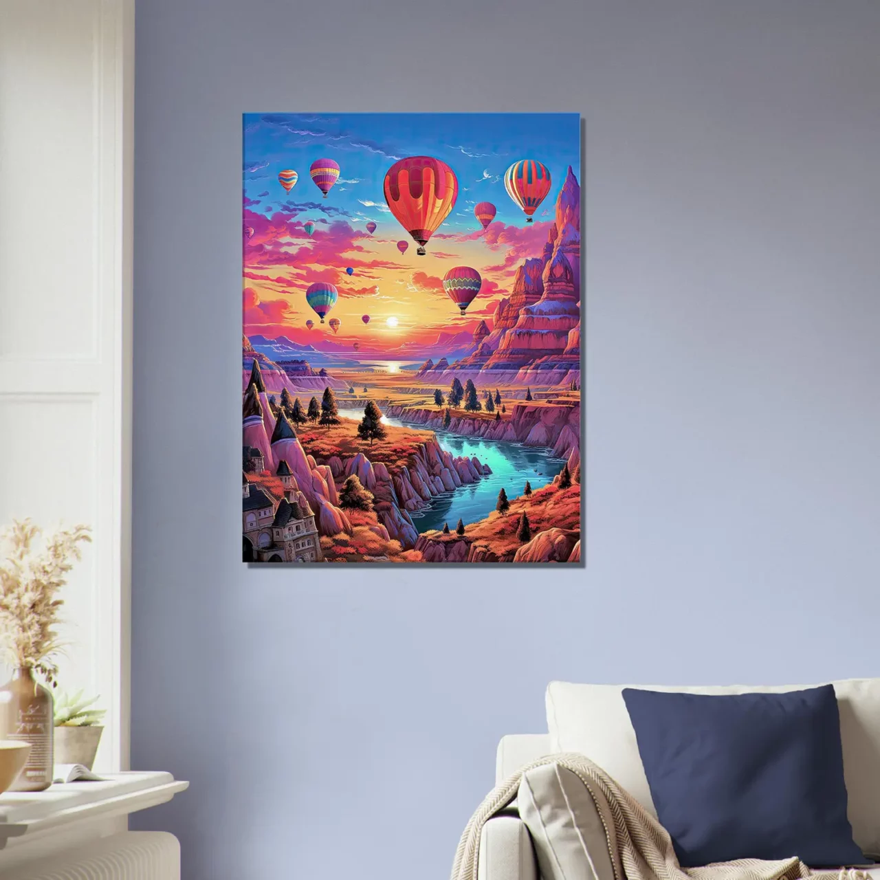 Montgolfières et Paysage de Cappadoce coloré montgolfières et paysage de cappadoce coloré