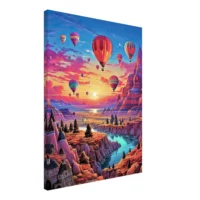 Montgolfières et Paysage de Cappadoce coloré montgolfières et paysage de cappadoce coloré