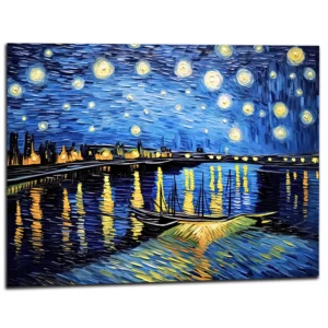 La Nuit Etoilee de Van Gogh expliquee. Analyse Tableaux et cadres muraux toiles decor Toiles.shop
