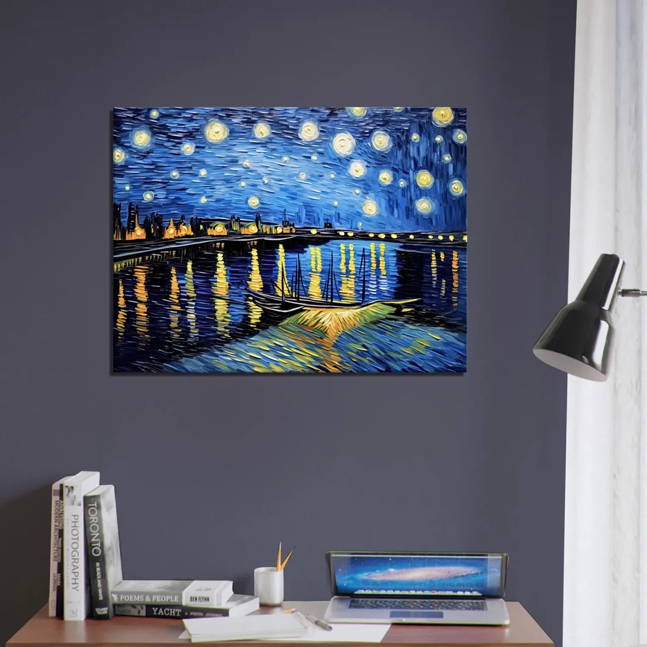 nuit étoilée sur le rhône van gogh