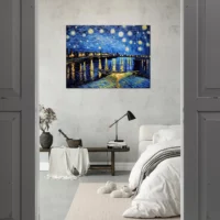 nuit étoilée sur le rhône van gogh