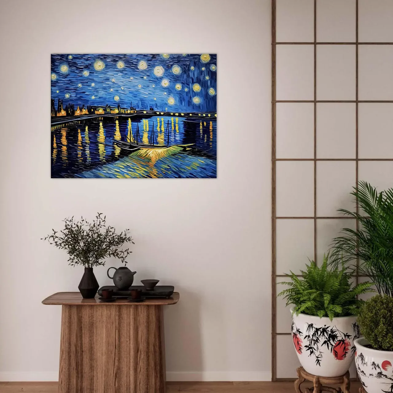 nuit étoilée sur le rhône van gogh