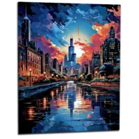 Reflets de Chicago au crépuscule reflets de chicago au crépuscule