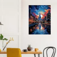 Reflets de Chicago au crépuscule reflets de chicago au crépuscule