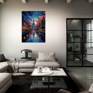 reflets de chicago au crépuscule