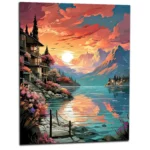 reflets dores sur le lac de come reflets dorés sur le lac de côme