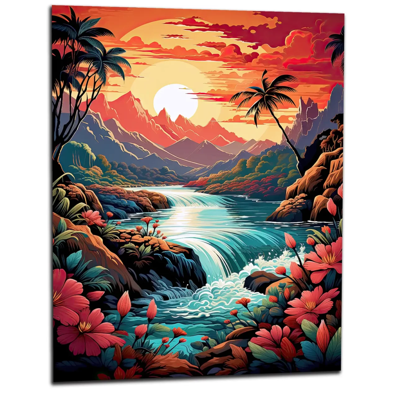 rivière tropicale descendant des montagnes