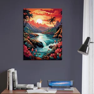 rivière tropicale descendant des montagnes