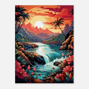 rivière tropicale descendant des montagnes