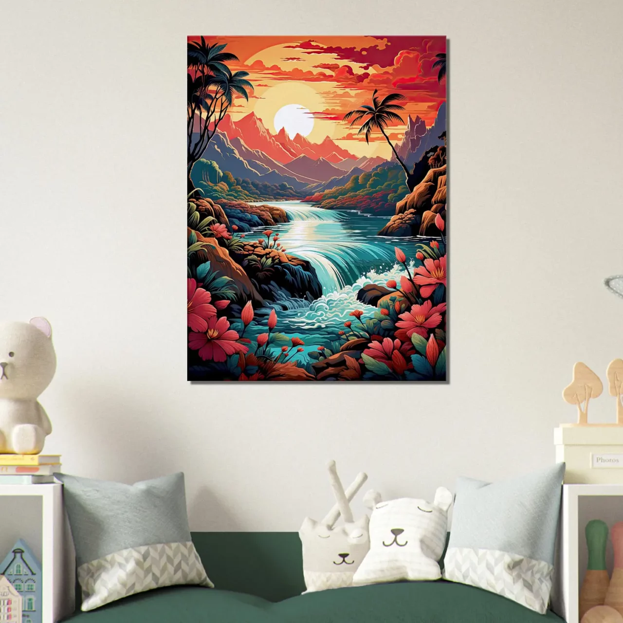 rivière tropicale descendant des montagnes