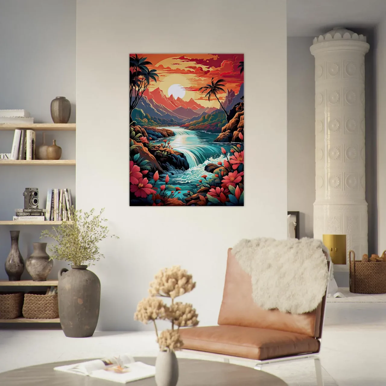 rivière tropicale descendant des montagnes