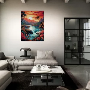 rivière tropicale descendant des montagnes