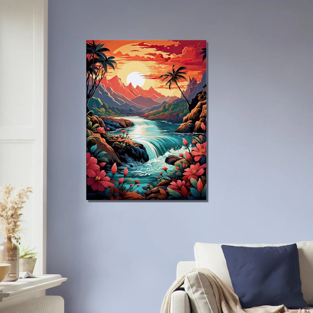 rivière tropicale descendant des montagnes