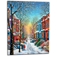 Toile Série Hiver Montréal – Peinture 1 série hiver montréal peinture 1