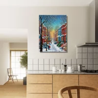 Toile Série Hiver Montréal – Peinture 1 série hiver montréal peinture 1