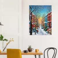 Toile Série Hiver Montréal – Peinture 1 série hiver montréal peinture 1