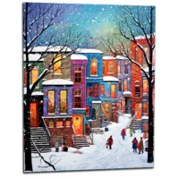 Toile Série Hiver Montréal – Peinture 2 série hiver montréal peinture 2