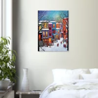 Toile Série Hiver Montréal – Peinture 2 série hiver montréal peinture 2