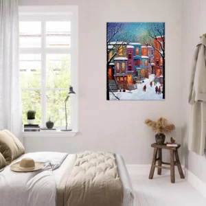 Toile Série Hiver Montréal – Peinture 2 série hiver montréal peinture 2