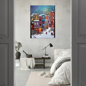 Toile Série Hiver Montréal – Peinture 2 série hiver montréal peinture 2