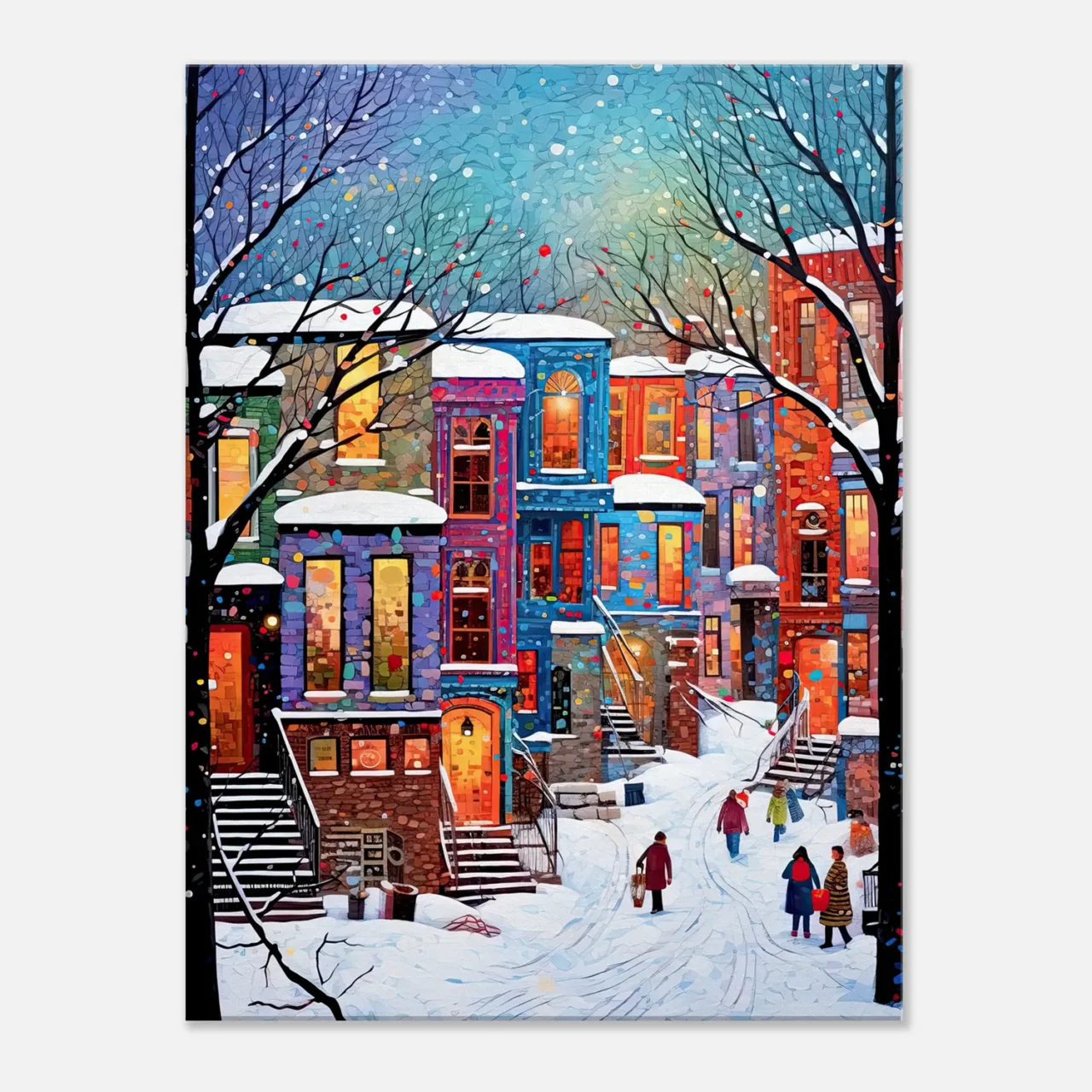 Toile Série Hiver Montréal – Peinture 2 série hiver montréal peinture 2