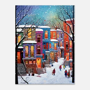 Toile Série Hiver Montréal – Peinture 2 série hiver montréal peinture 2