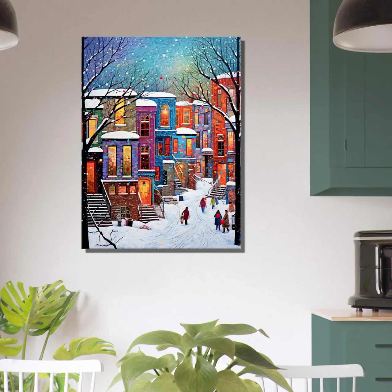 Toile Série Hiver Montréal – Peinture 2 série hiver montréal peinture 2