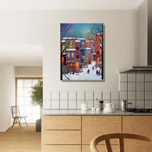 Toile Série Hiver Montréal – Peinture 2 série hiver montréal peinture 2