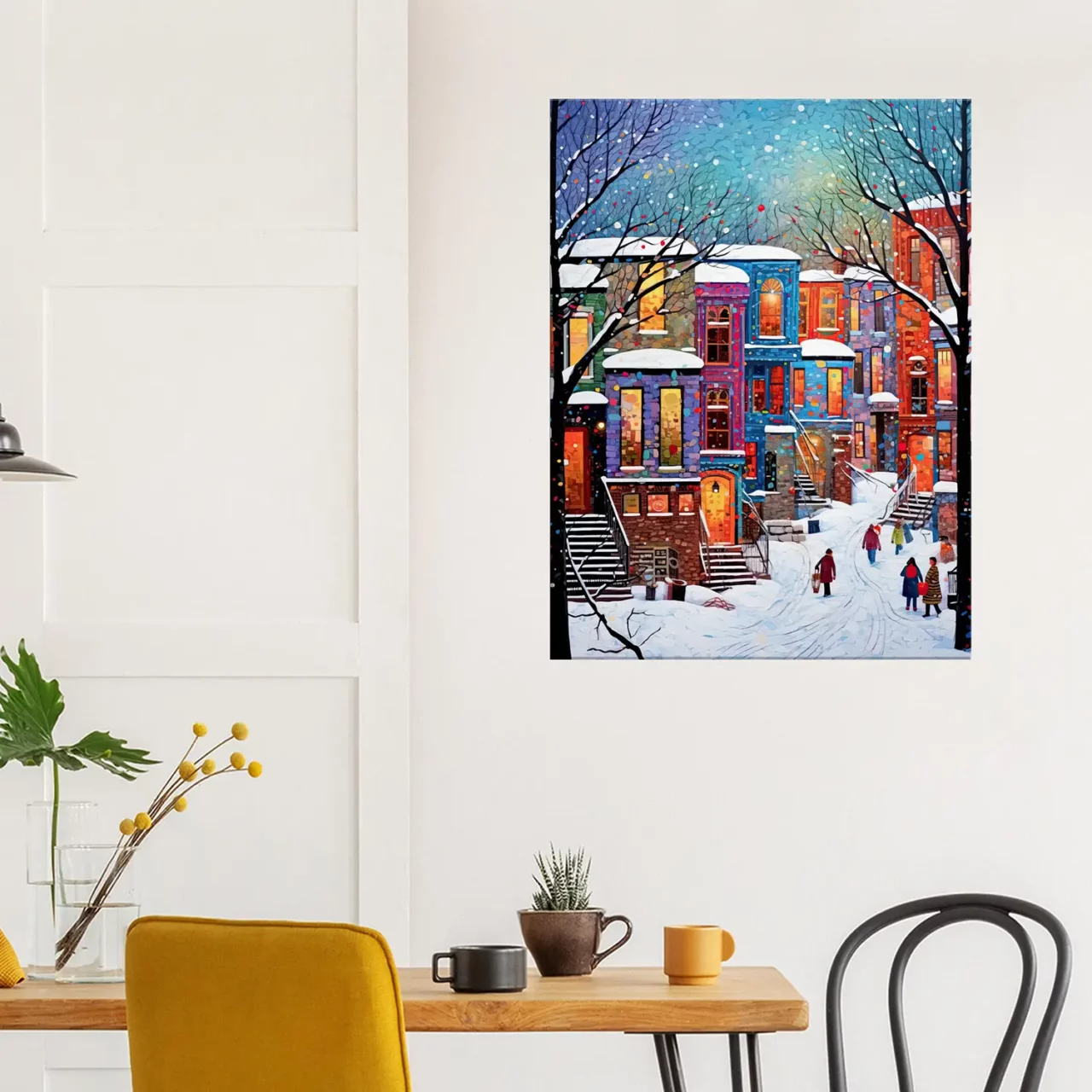 Toile Série Hiver Montréal – Peinture 2 série hiver montréal peinture 2