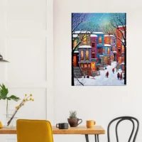 Toile Série Hiver Montréal – Peinture 2 série hiver montréal peinture 2