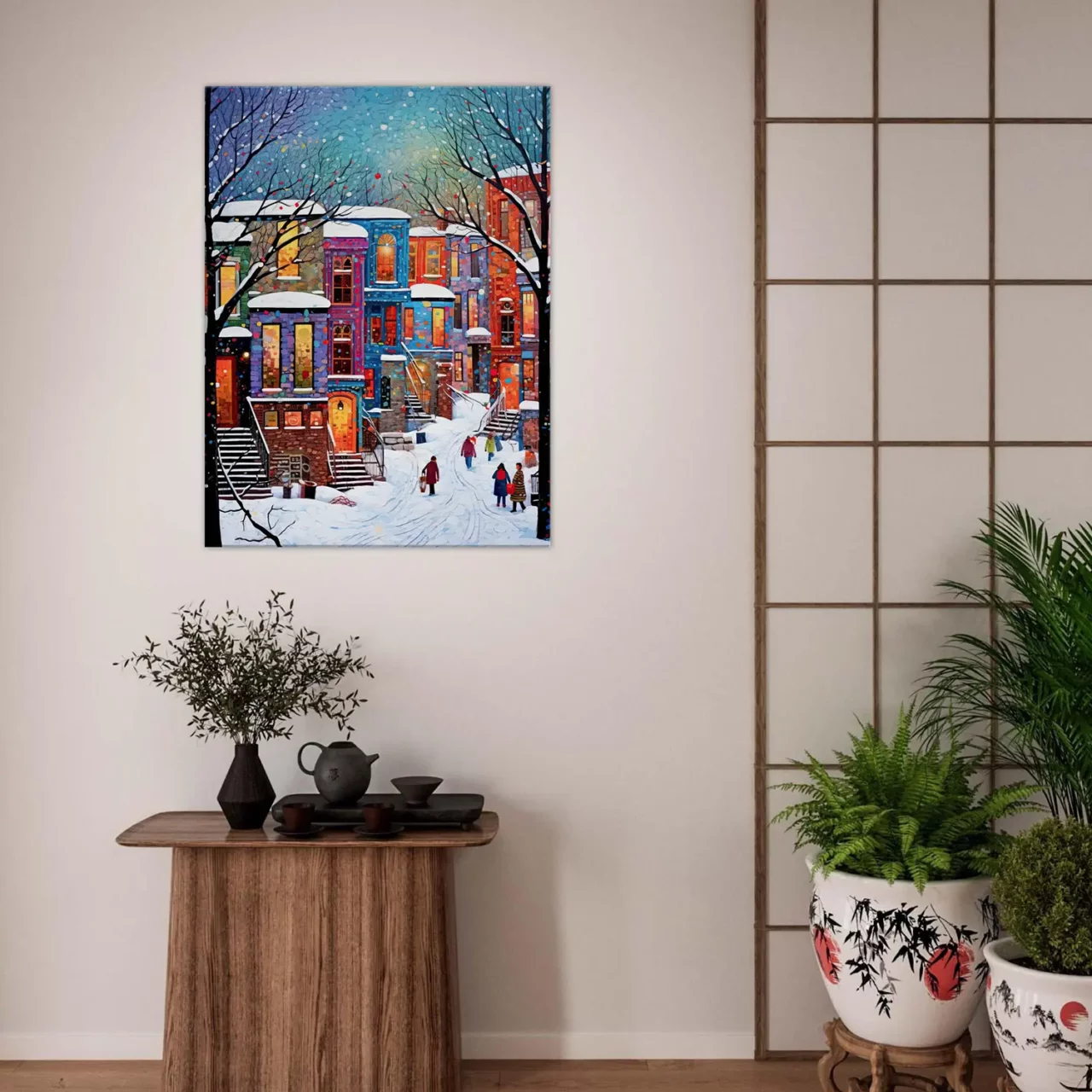 Toile Série Hiver Montréal – Peinture 2 série hiver montréal peinture 2