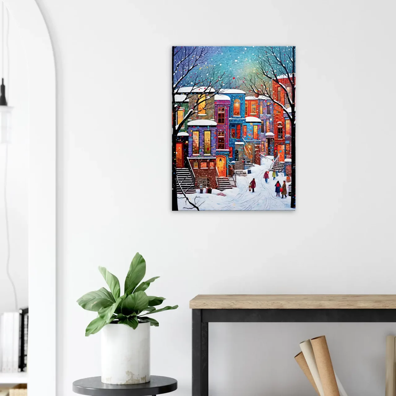 Toile Série Hiver Montréal – Peinture 2 série hiver montréal peinture 2