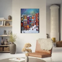 Toile Série Hiver Montréal – Peinture 2 série hiver montréal peinture 2