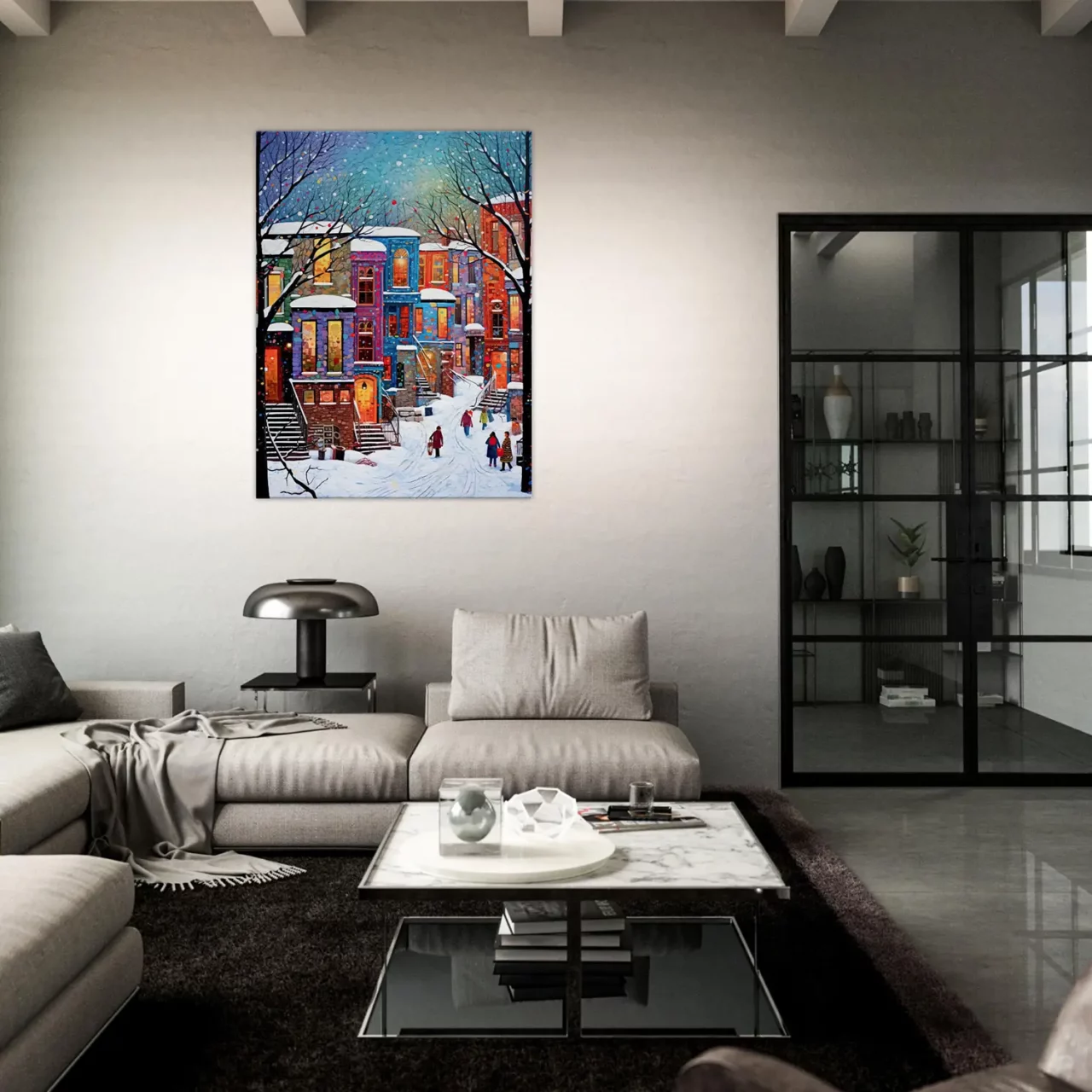 Toile Série Hiver Montréal – Peinture 2 série hiver montréal peinture 2