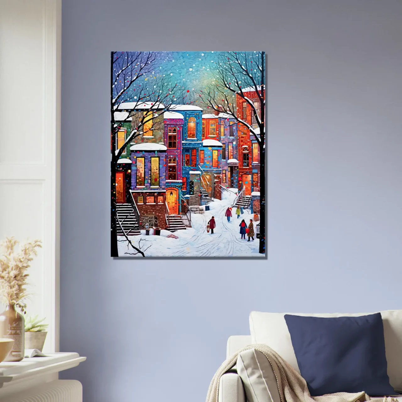 Toile Série Hiver Montréal – Peinture 2 série hiver montréal peinture 2