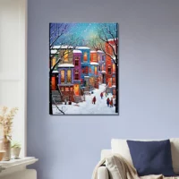 Toile Série Hiver Montréal – Peinture 2 série hiver montréal peinture 2