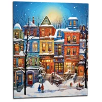 Toile Série Hiver Montréal – Peinture 3 série hiver montréal peinture 3