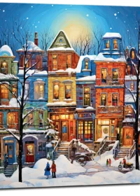 Toile Série Hiver Montréal – Peinture 3 série hiver montréal peinture 3