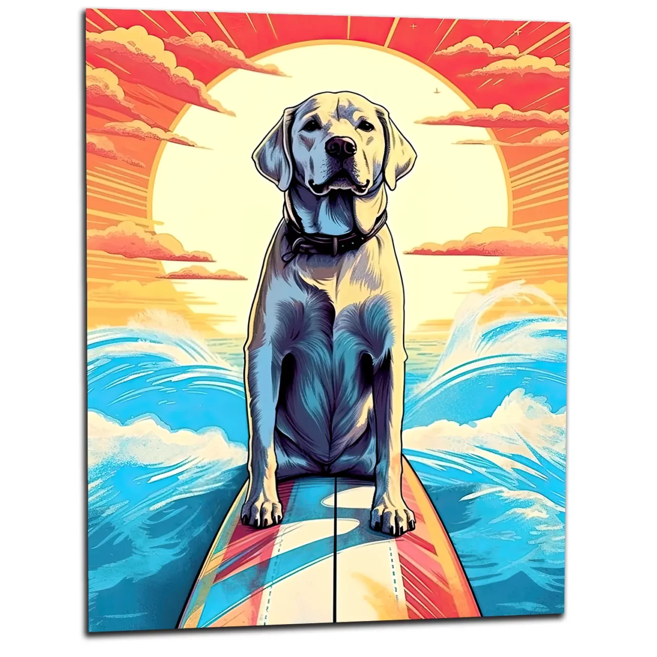 surfeur canin : aventure d'Été sur les vagues