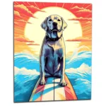 surfeur canin : aventure d'Été sur les vagues