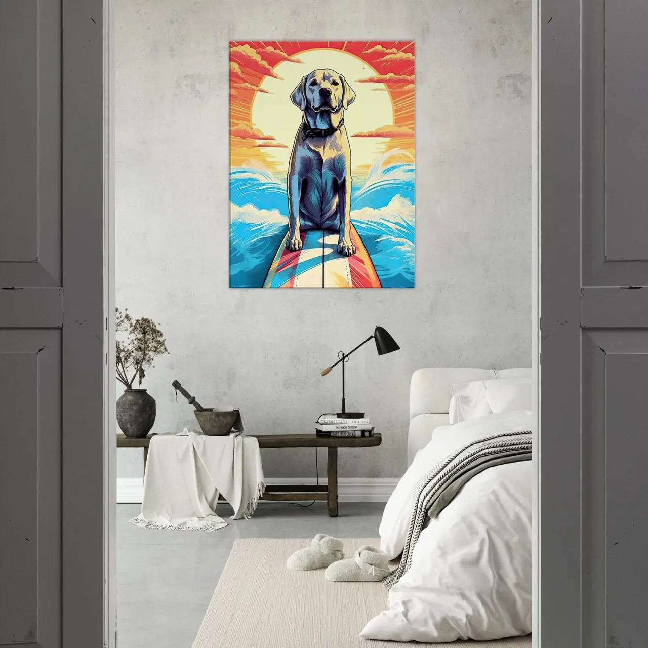 surfeur canin : aventure d'Été sur les vagues